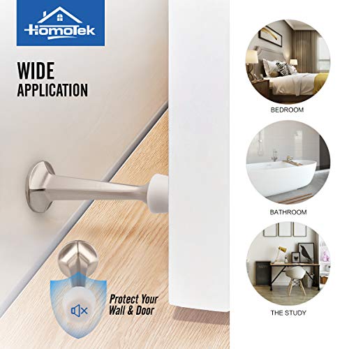 Homotek F-MDS-001-SN-4PK 4 Pack Heavy Duty Solid Rigid Door Stop thumb #5