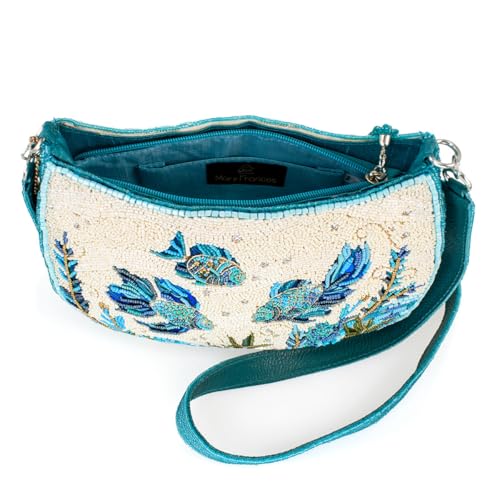 Mary Frances Fish Harmony Ocean-Themed Beaded Crossbody Bag – Vibrant Aquatic Style Novelty Evening Clutch Purse, Multicolor3