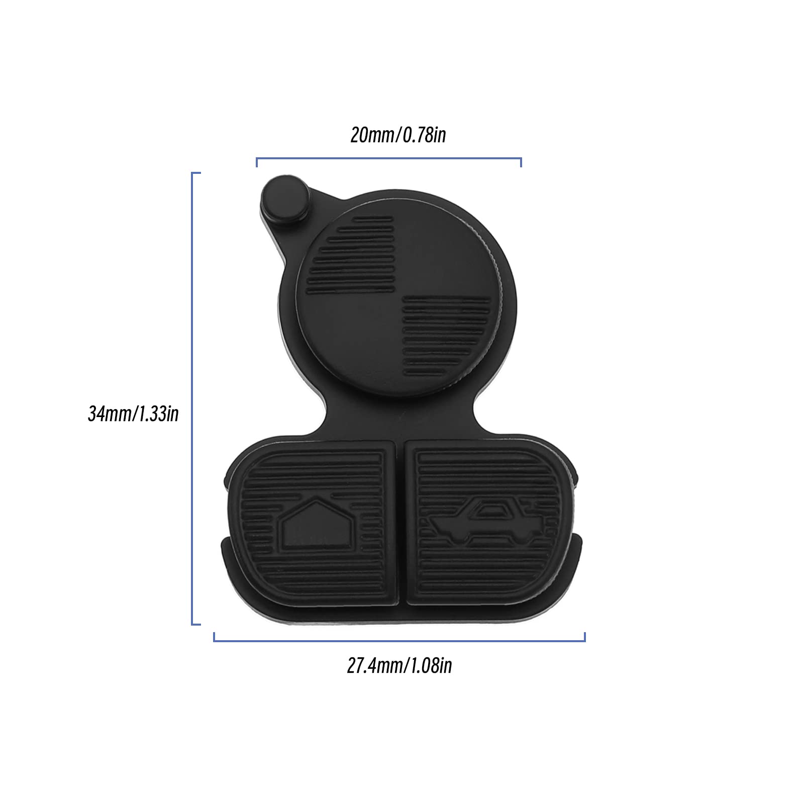 The Lord Of The Tools – Lot De 2 Boutons De Remplacement Pour Clé BMW E36 E39 E46 Etc. – Avec Piles Et Membranes