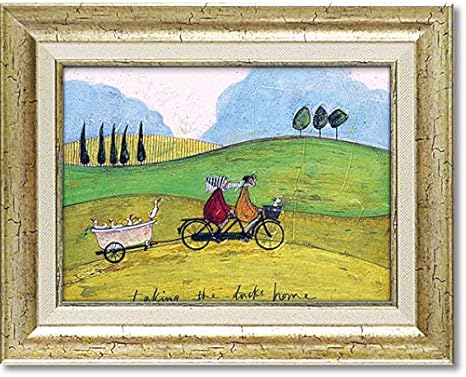 Amazon 絵画 サムトフト アヒル送迎サービス 現代アート インテリア アートフレーム ポスター オンライン通販