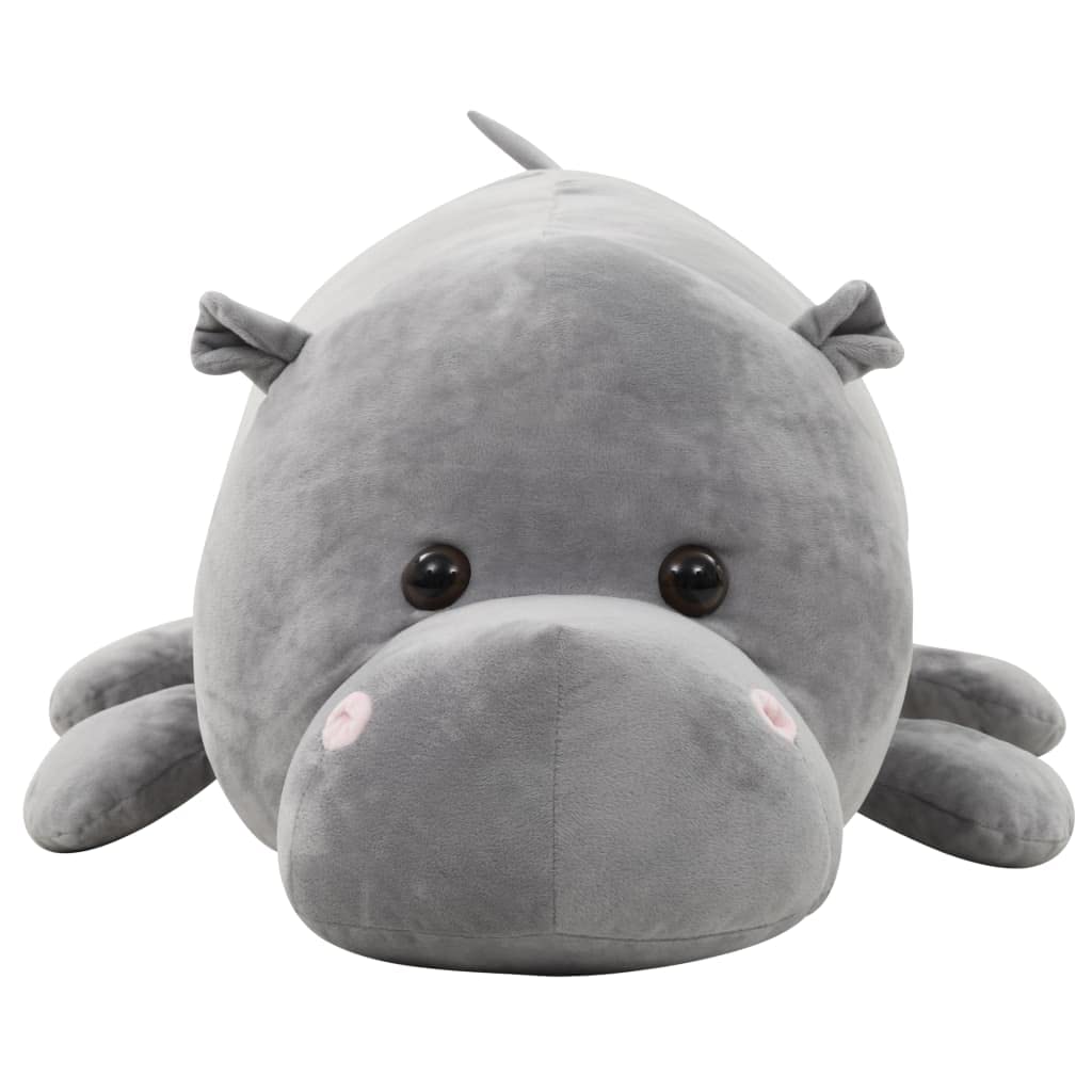 Hippo pluszak pluszowy, szary, miękka maskotka 100 x 30 cm, wypełnienie bawełniane, zabawka do pokoju dziecięcego, prezent dla chłopców i dziewczynek, do zasypiania, przytulania, towarzysza
