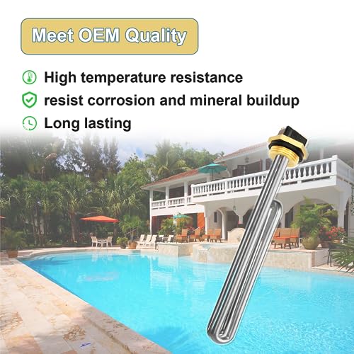 Upgraded CZXELE7623 Electric Water Heater Element, for Hayward H Series Comfort Zone, C-Spa XI Series Heaters, Screw-in 5.5KW 240V Heating Element, with New Gasket by ATEEfaee - Image 3