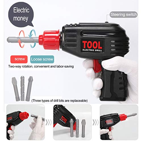 FD Toy Tool, FunDiscount 54 Pieces Kids Construction Toolbox Toy, Toddlers Pretend Play Yardwork Lawn Garden Equipment Tool Box Set Toy Tools for Age 3 4 5 6 7 8 9 Year Old Boys (Red) - Thumbnail 7