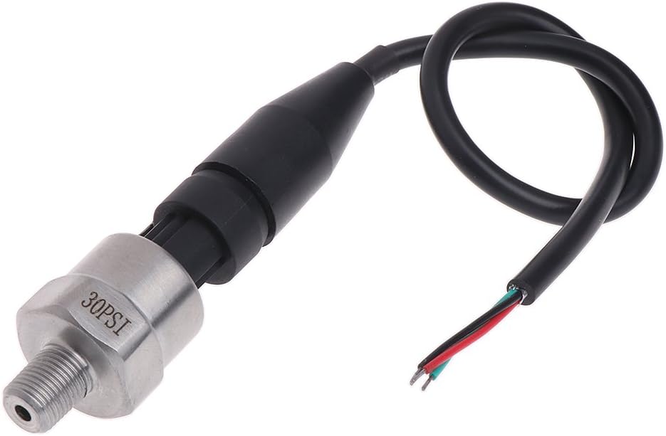 Youngy DC5V 1/8NPT Pressure Transducer Transmitter Sensor Stainless Steel Oil Air Water - 30psi