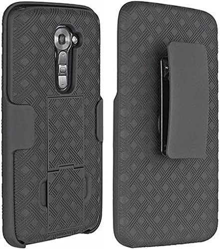 VERIZON - OEM BLACK SHELL CASE BELT CLIP HOLSTER + STAND FOR LG VS980 VS 980