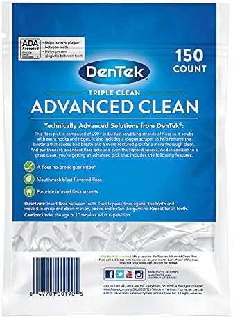 DenTek Floss Picks, Advanced Clean, Plaque Remover, 150 Count — view 8