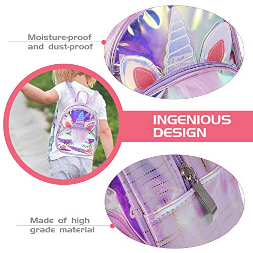 KESYOO 1 Unidade de Mochila para Crianças Bolsa de Unicórnio de Grande Capacidade Linda Mochila para
