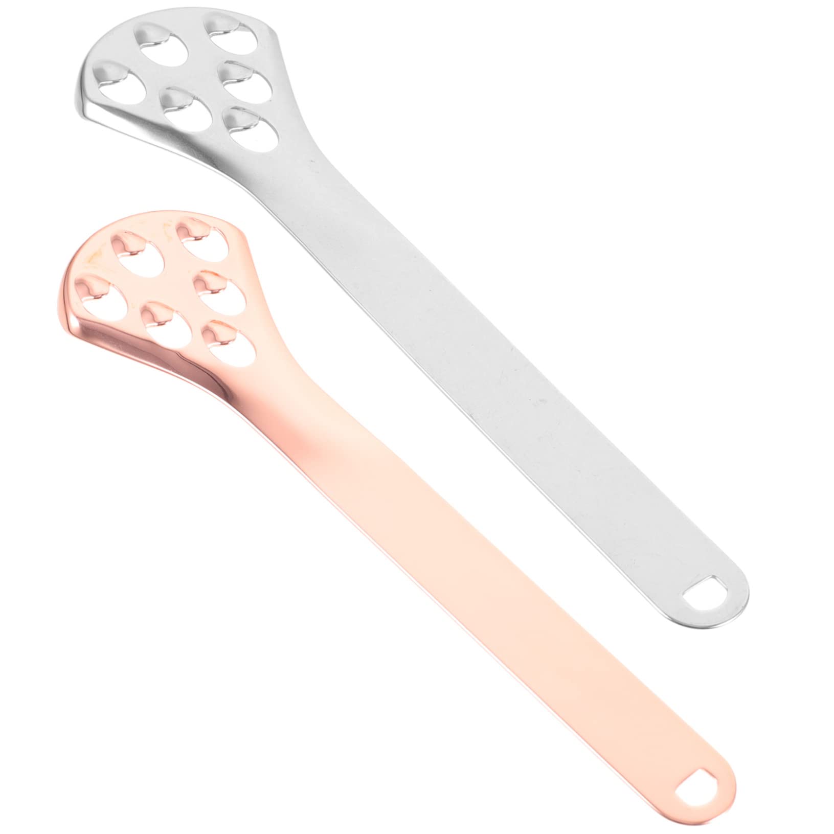 SHERCHPRY Portable Cleaning Brush Set 6-hole for Adults Oral Care Supplies Metal Brush Silicone Grip Scraper