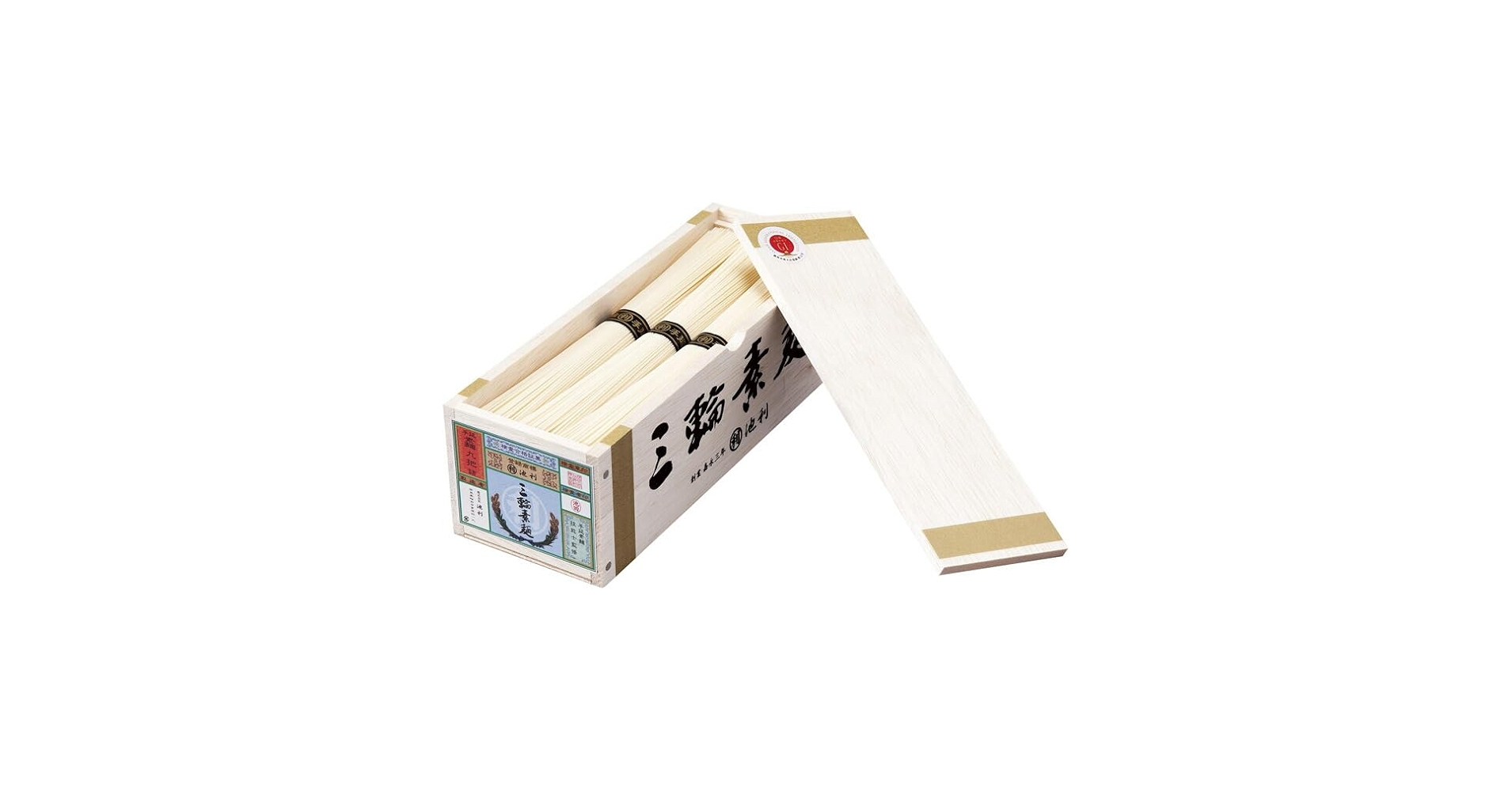 【高級三輪素麺】池利　山辺の道　木箱入り② 高級そうめん山辺の道50g×18束細麺涸物三輪素麺｜三輪そうめん