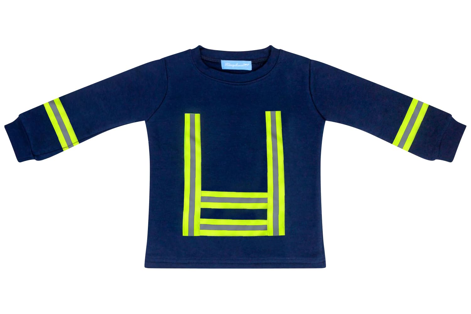 Pigiama/pigiama bambini vigili del fuoco/pompiere immagine blu lungo giallo riflettori 100% cotone Fairtrade Ringelsuse blu Blau 92/98