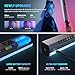 NEEWER RGB2 LED Tube Light Stick with Metal Barndoor, Handle, Touch Bar/APP/2.4G Control, Rechargeable Magnetic Handheld RGB Video Light, 2500K-10000K CRI98+ Dimmable Photography Lighting, 18 Scenes