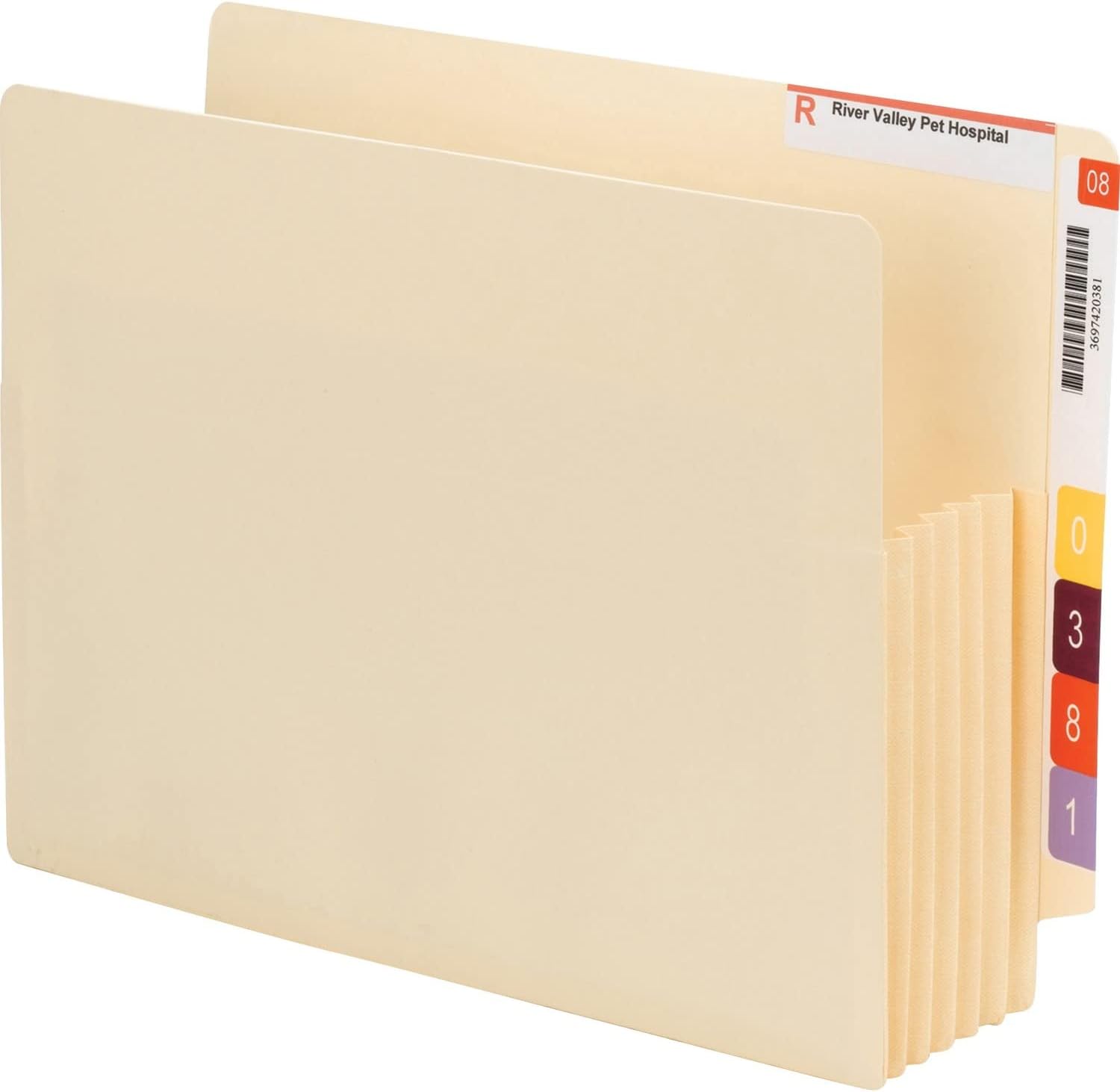 Smead End Tab Convertible File Pocket, Reinforced Split Score Tab, 5-1/4" Expansion, Tyvek®-Lined® Gusset, Letter Size, Manila, 10 per Box (75175)