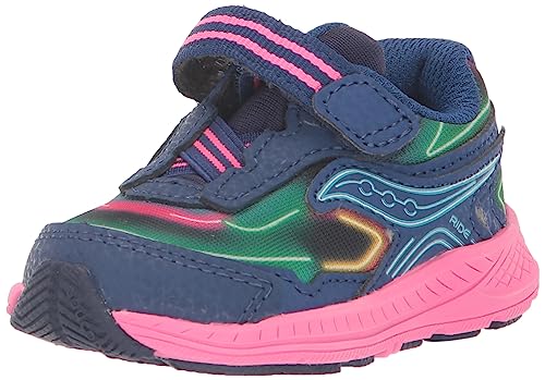 Saucony Ride 10 Jr Sneaker, Navy, 5.5 US Unisex Little Kid