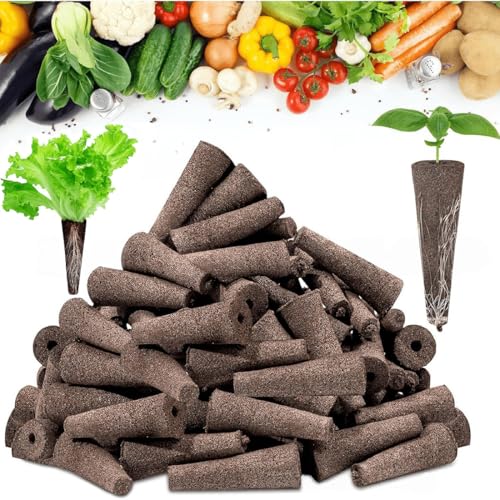 SIRLOMU 20 pièces éponges de culture de rechange, gaines de démarrage de graines, croissance des racines, pour système hydroponique, compatible avec kit de...