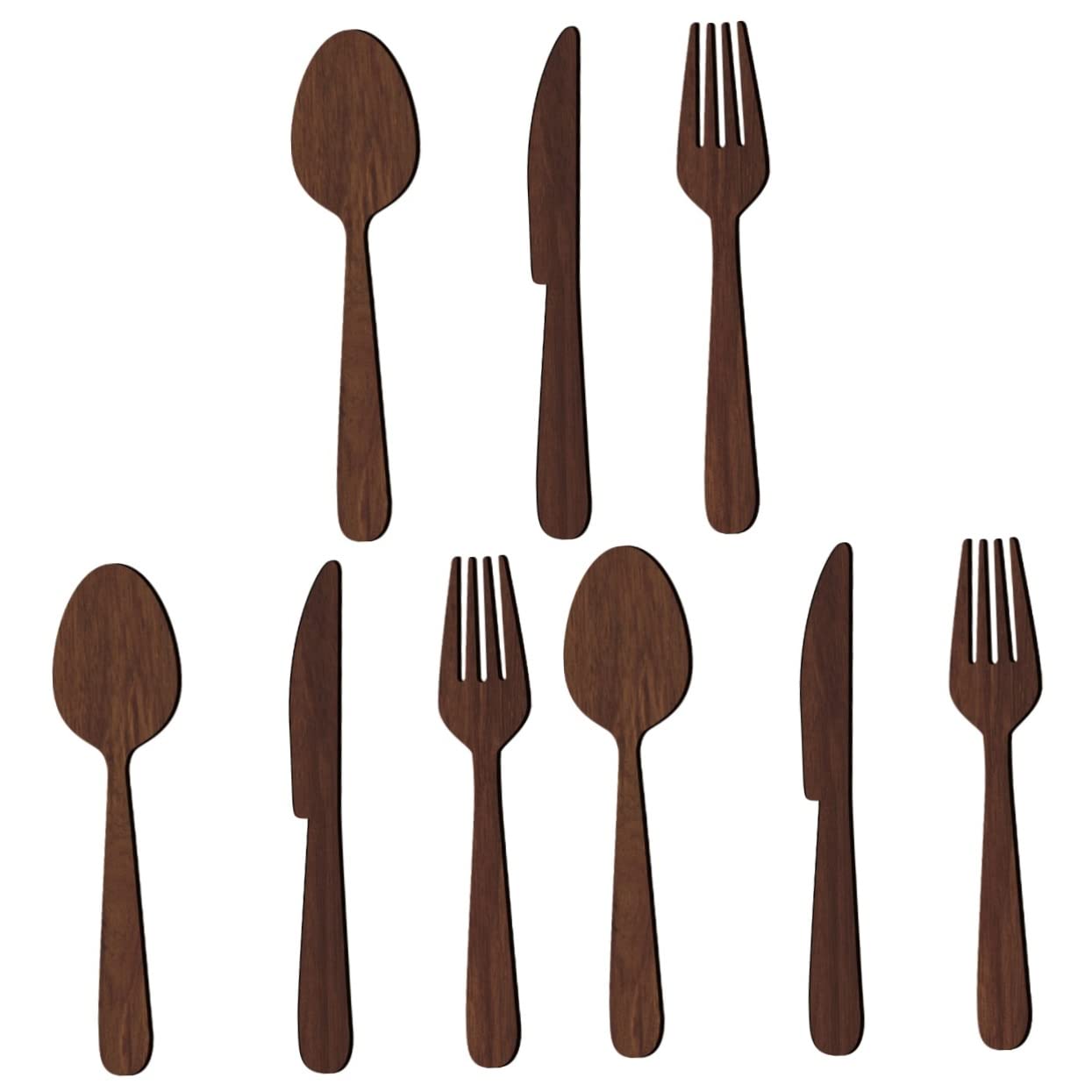 DECHOUS 3sets Decorazioni Murali Legno per Utensili da Cucina Decorazione Rustica per Cucina e Sala da Pranzo per Casa Ristorante e Ufficio