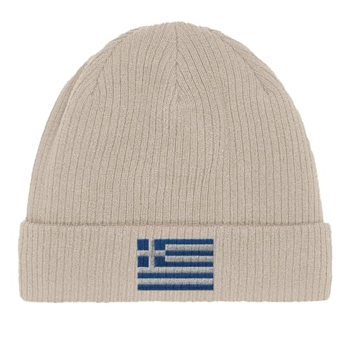 Bonnet en coton drapeau de la Grèce pour homme et femme ajustable