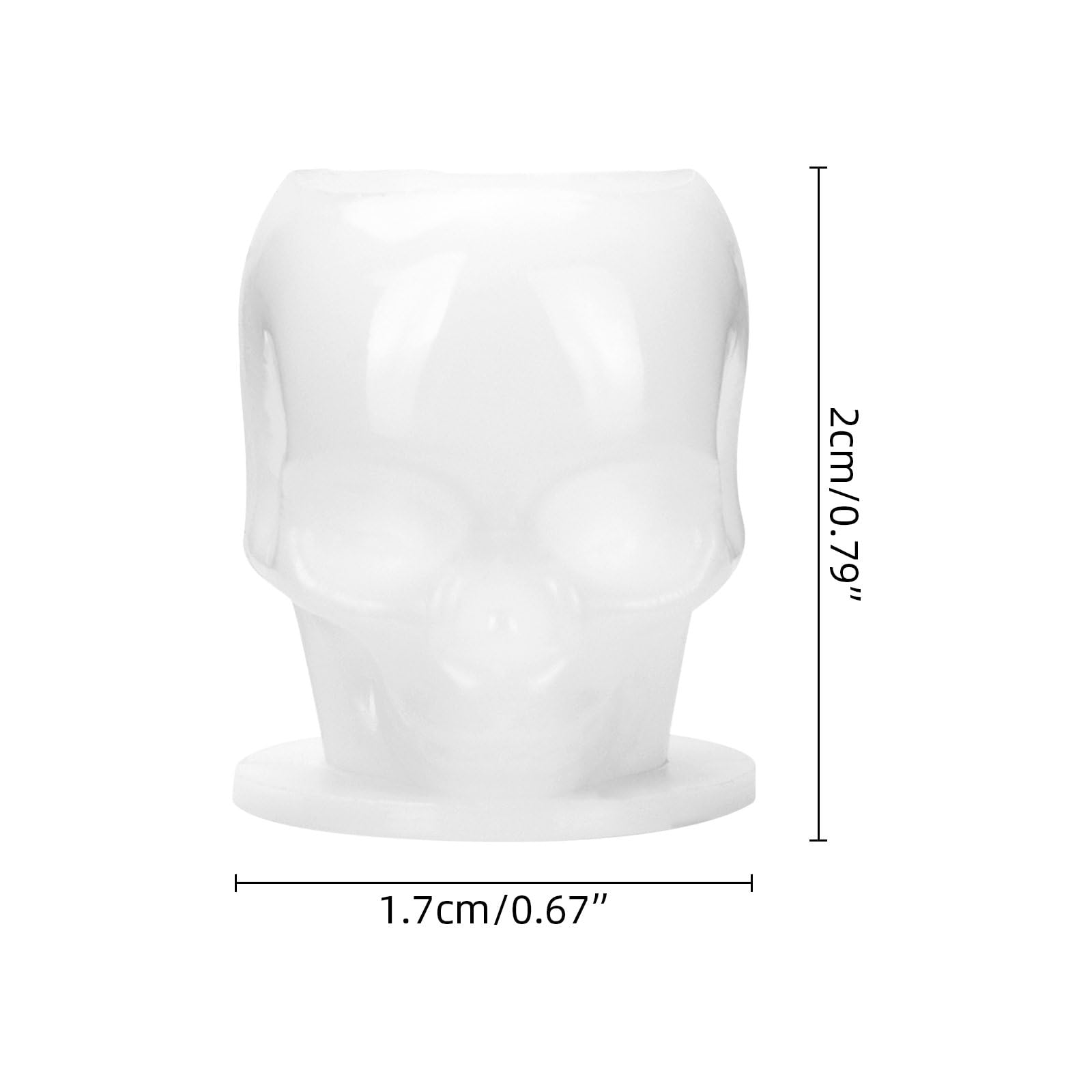BAMTTOO 200pcs Disposable Tattoo Pigment Ink Cups Skull Tattoo Ink Cups For Tattoo Permanent Makeup Container Cap Tattoo Accessory Tattoo Kits (White) - Image 2