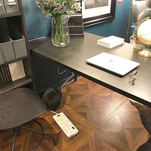 Oviitech 12 Outlet All-In-One Mountable Surge Protector Power Strip With2 Usb Charging Ports(3.1A Total And Phone/Ethernet/Coax Protection,6 Foot Heavy Duty Extension Cord,4380 Joules,White,Etl Listed #TOP7