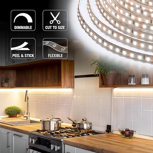 Image of Armacost Lighting RibbonFlex Pro 12V White LED Strip Lights 120 LED /m, 4000K, 16.4 ft, 153230N
