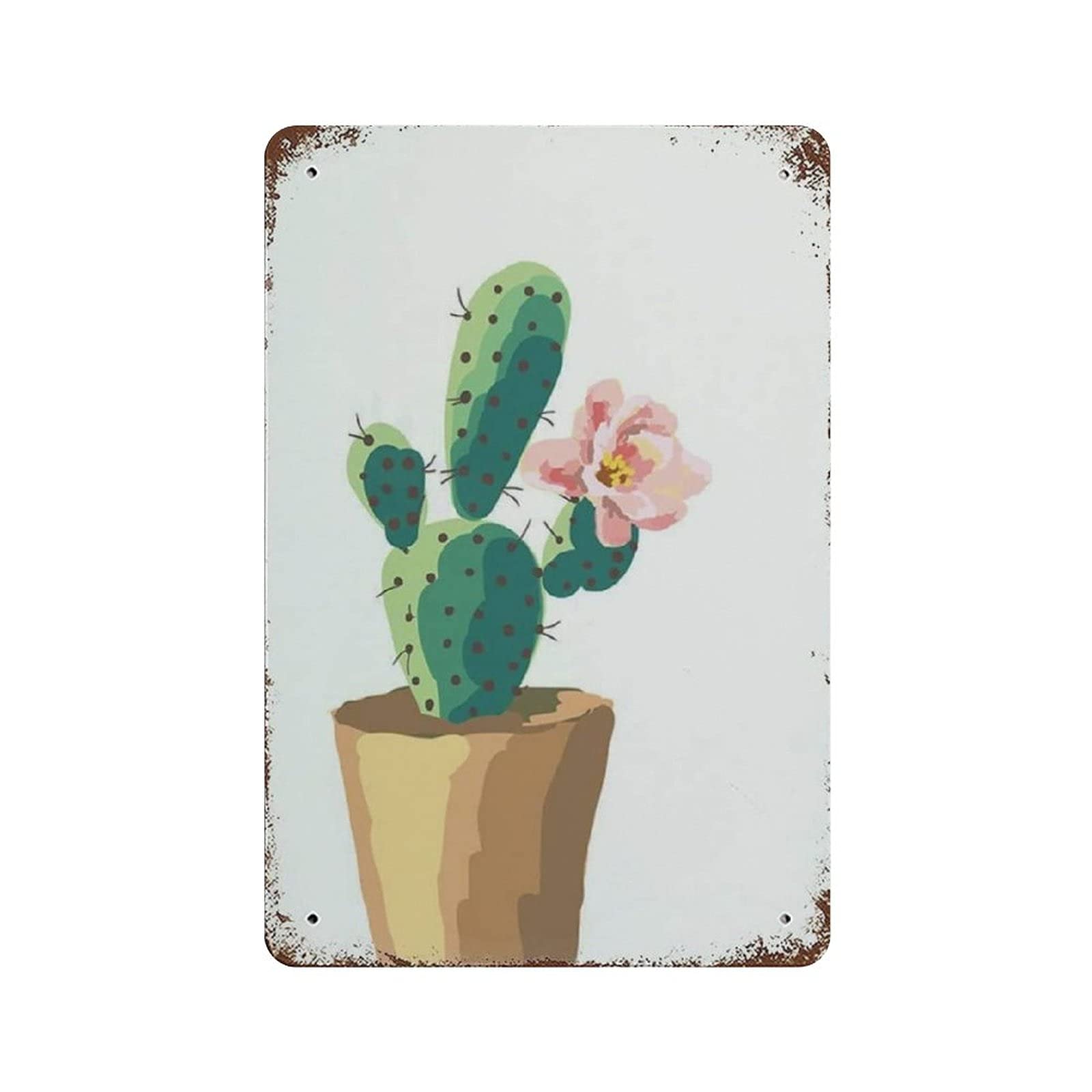Cactus Metal Signs, Fun Poster For Bar Kitchen Cafe Farmhouse Wall Decor 12x8 Inch