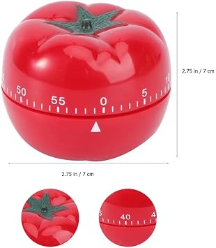 Tomato Kitchen Mechanical Timer Alarm - Red Timer for Cooking