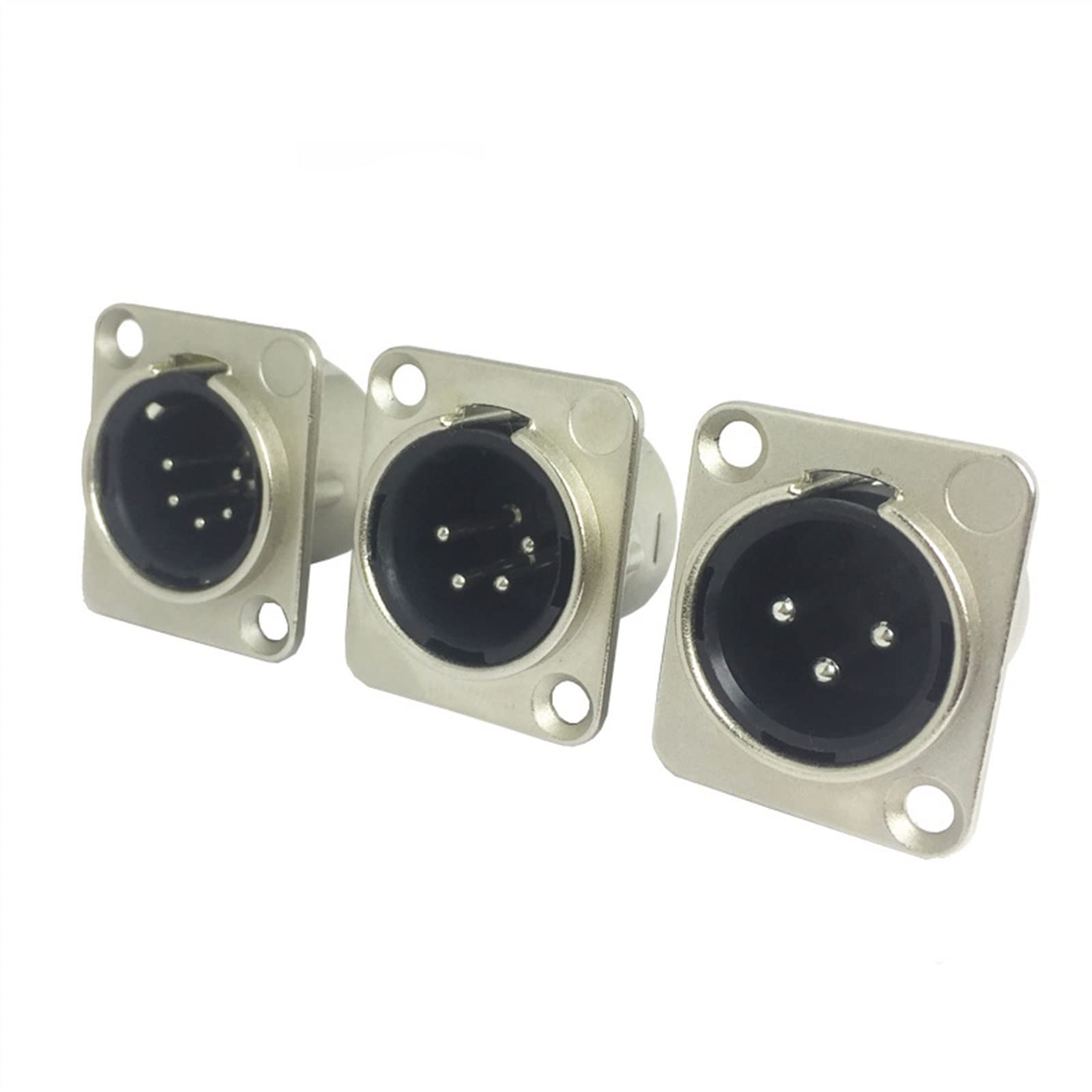 3/4/5 Pin XLR męski wtyk do montażu panelowego XLR podwozie mikrofon MIC kabel terminal XLR złącze kabla 10 szt. (kolor: C1037)