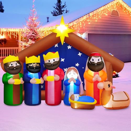 Danxilu 8 Fuß Lang Aufblasbare Weihnachtsdeko Außen Eingebaute...