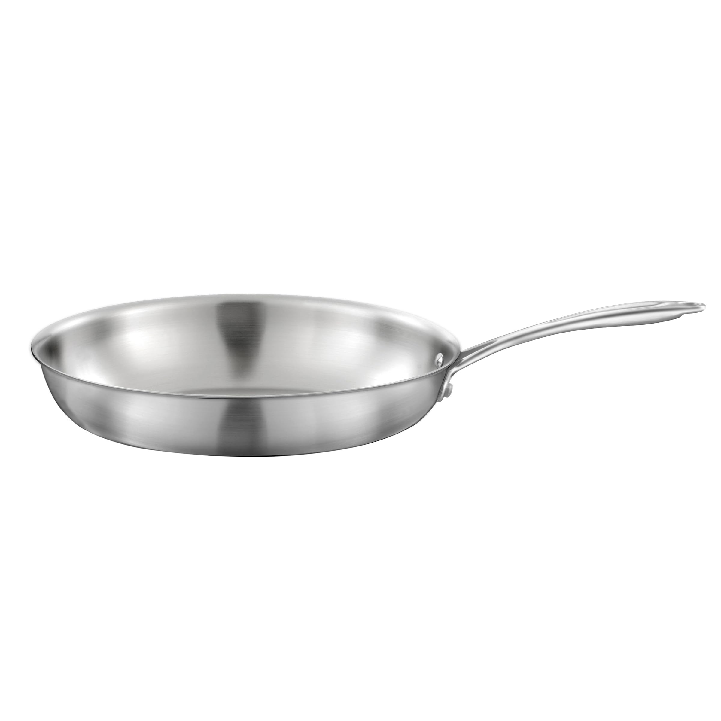 Cuisinox - Gourmet - Poêle 32 cm inox - Triply - Compatible tous feux dont induction - Acier Inoxydable 18/​1 - Finition Satinée - Poignée Fixe - Sans PFAS, PTFE, PFOA - Made in France