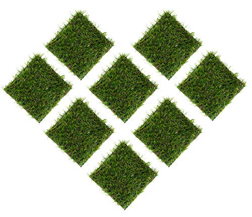 Artificial Garden Grass Lawn 6" x 6" Life-Like Fairy Fake Grass Tile