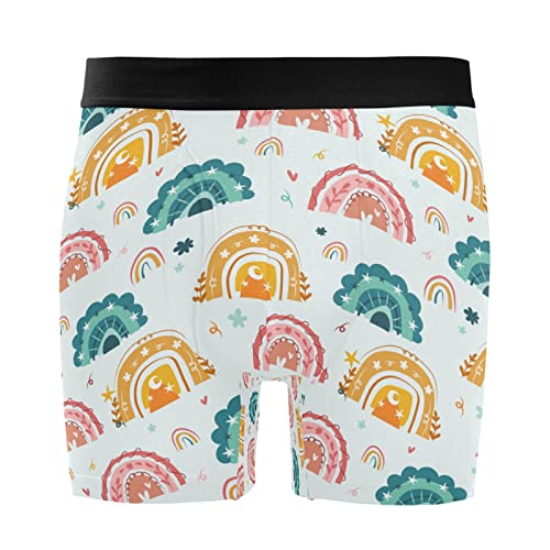 Bóxer para hombre Vnurnrn con diseño de nube arcoíris y lunares en pack de 2 calzoncillos