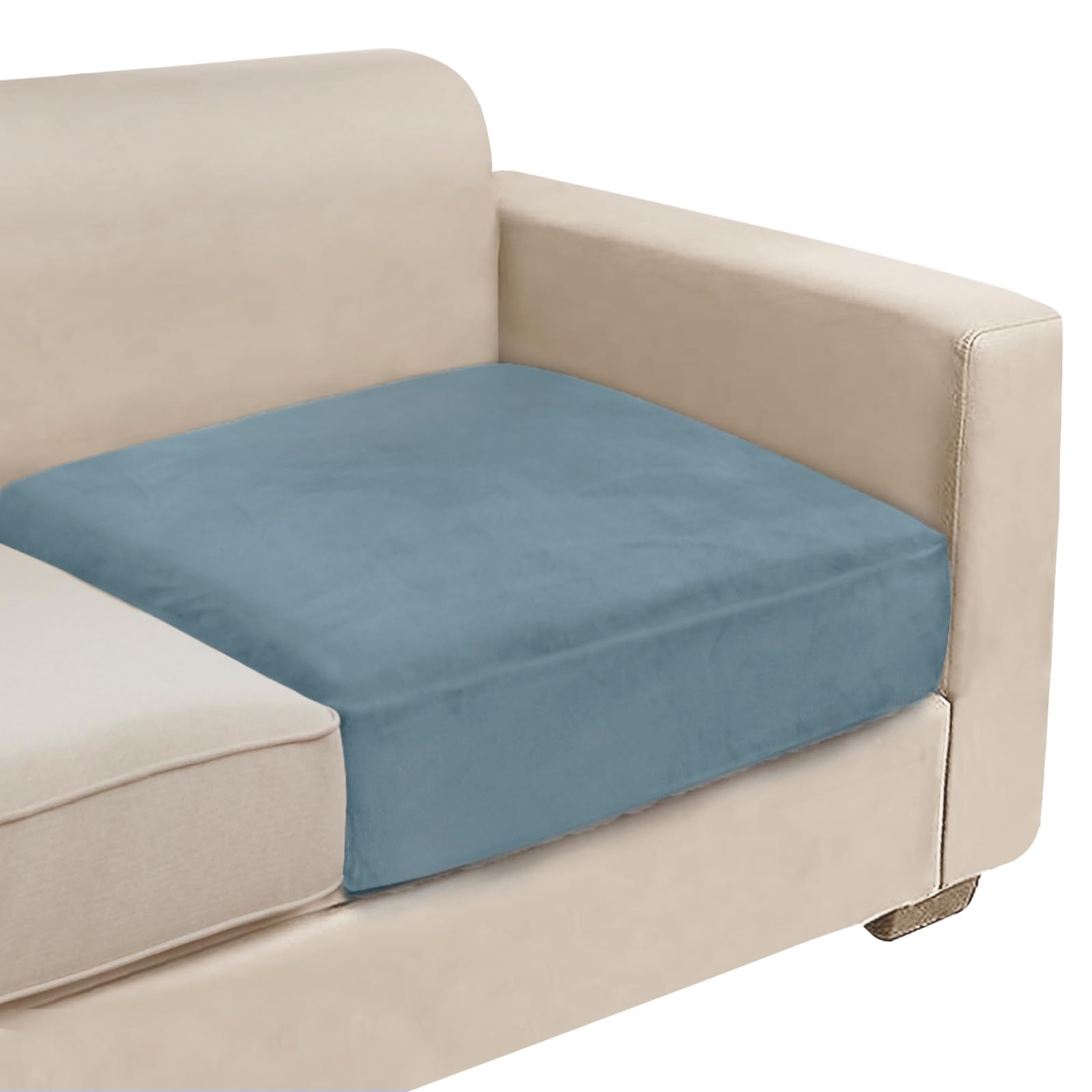 NAISI Couch Cushion Covers 1 Piece Velvet Stretch Sofa Seat Covers or Backrest Covers Soft Individual Couch Covers for Sectional Sofa(1 PC for Seat