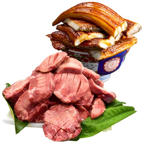 株式会社菜'S 暴れ盛りセット 牛たん & うなぎ 蒲焼き 総量 1.2kg (600g×2) 牛肉 厚切り牛タン 焼肉 鰻 魚 小分け 簡単調理 惣菜 うな重 うな丼 ひつまぶし サイズ不揃い 訳あり セット品[7/26 土用の丑の日]