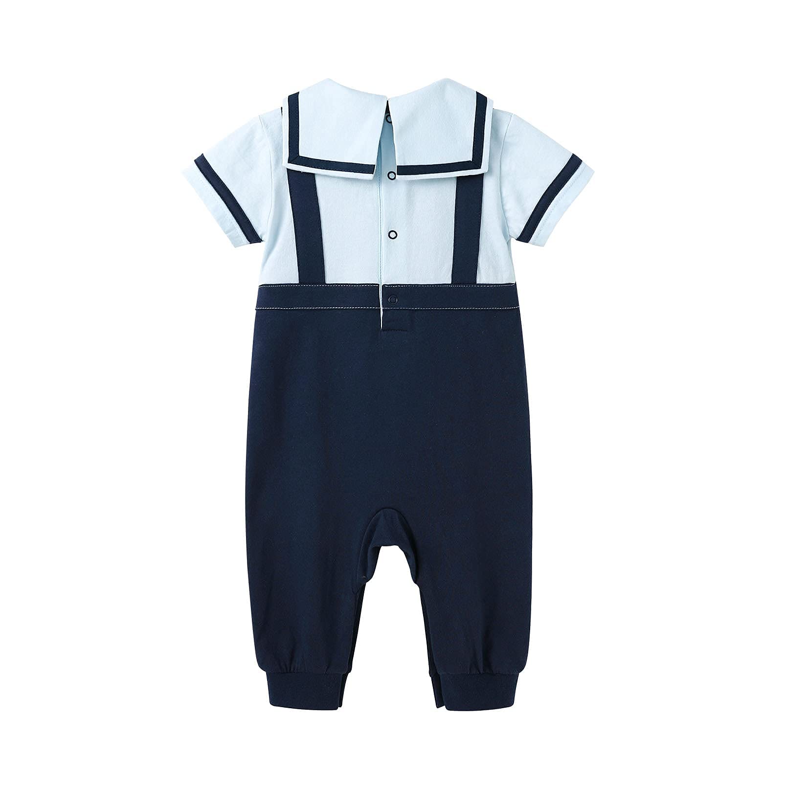XivirUnisex Baby Jumpsuit Infant Boys Girls Cotton Romper One-Piece Coverall Baptism Outfit