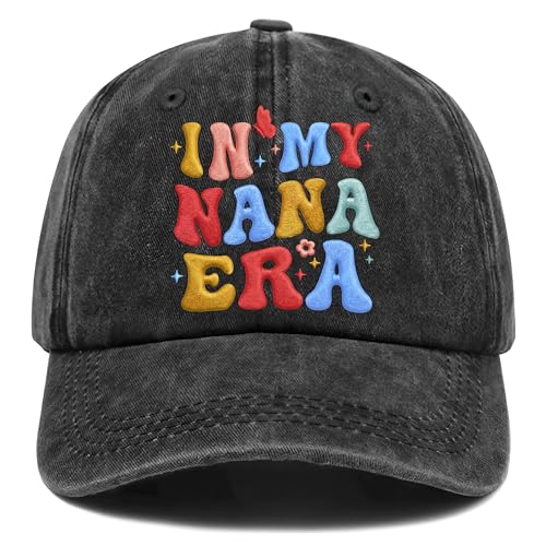 Writpoty Nana Gifts Embroidered Nana Hat - Mothers Day Birthday Gifts for Nanaes Grandma Grandmother Mimi Grandma to be - Adjustable Cotton Baseball Cap