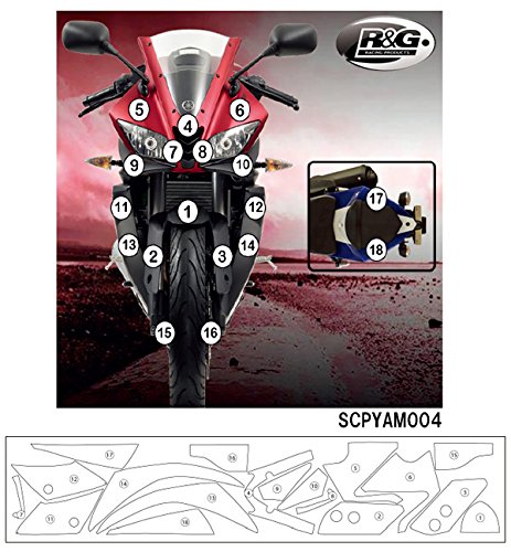 R&G(アールアンドジー) セカンドスキン(高品質ポリウレタン保護フィルム) YZF-R125 15- RG-SCPYAM004