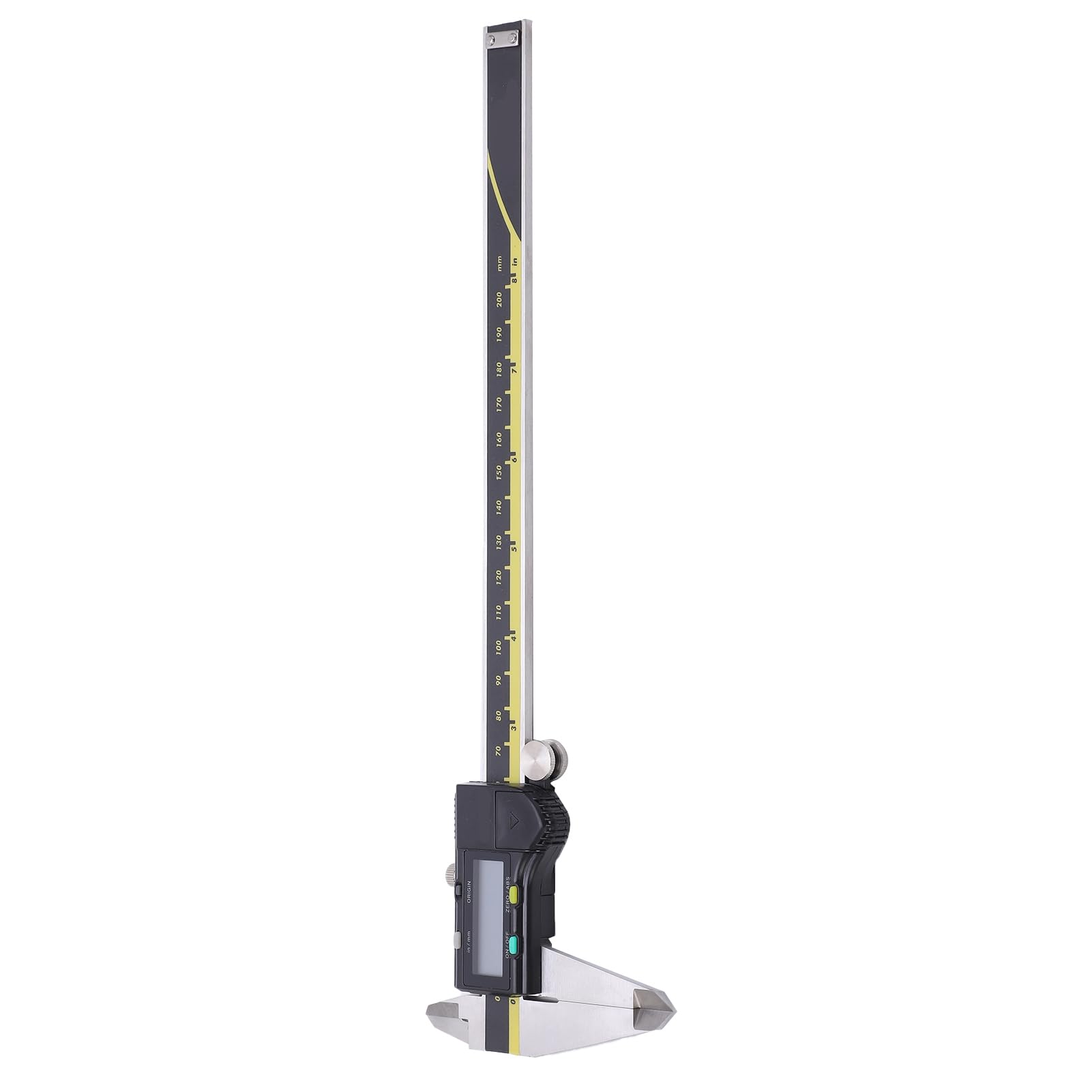 Calibro elettronico digitale 200 mm ad alta precisione 0,01 mm schermo LED calibro a corsoio strumento di misurazione per ingegneri meccanici artigiani acciaio nero