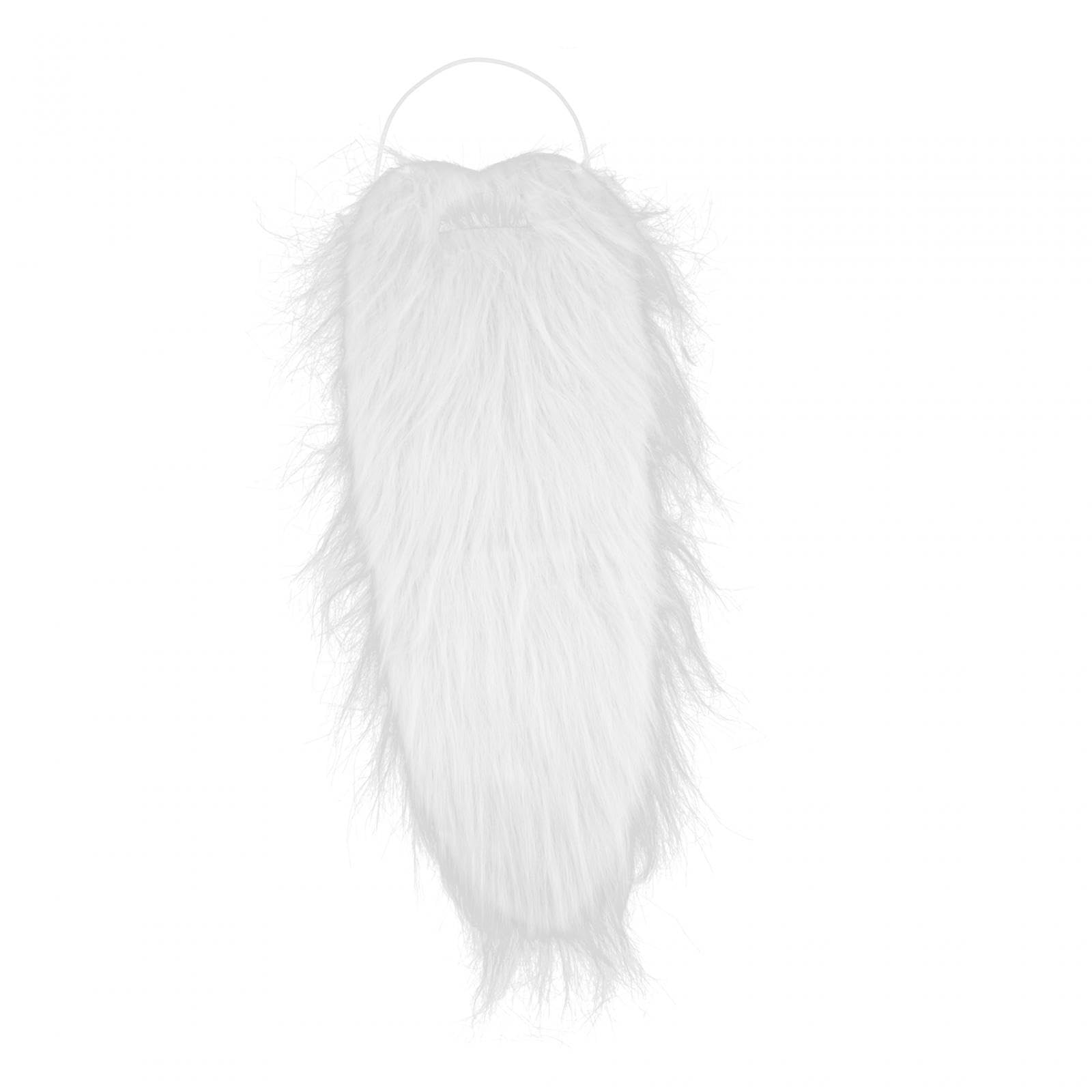 AUYXSSZ Fake Beard Elastic Rope Realistic Fake Mustache Christmas Long Beard Halloween Adult Party Supplies Xmas Santa Claus Facial Hair Halloween, White, 60cm