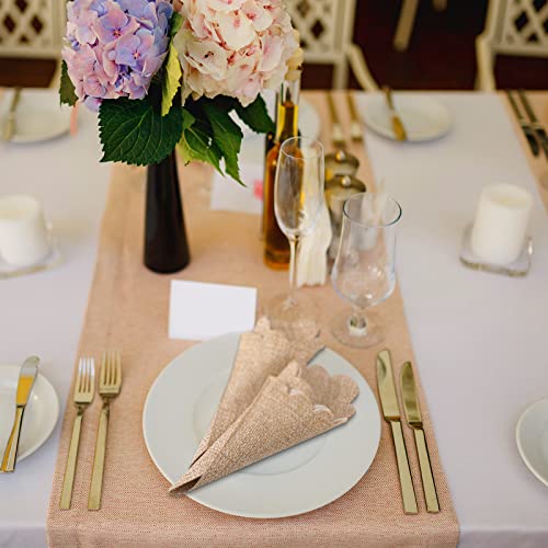 Panelee-100-Pcs-Burlap-Cocktail-Dessert-Napkins-Rustic-Scalloped-Paper-Napkins-Decorative-Napkins-Bulk-Disposable-Party-Napkins-for-Wedding-Baby-Shower-Dinner-Birthday-5-x-5-Inch Panelee 100 Pcs Burlap Cocktail Dessert Napkins Rustic Scalloped Paper Napkins Decorative Napkins Bulk Disposable Party Napkins for Wedding Baby Shower Dinner Birthday 5 x 5 Inch
