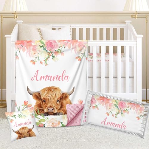 Crib Bedding Set For Girls Baby Crib Bedding Set Highland Cow