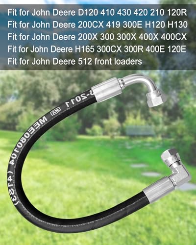 Image of Hydraulic Hose Replace AW29374 Fit for John Deere Front Loaders Model D120 410 430 420 210 120R 200CX 419 300E H120 H130 H165 300CX 300R 400E