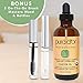 PURA D’OR Organic Castor Oil (4oz) 100% Pure Natural USDA Organic: Conceal Thin, Reveal Fuller Eyebrows, Thicker Eyelashes, Hair Growth: Cold Pressed Hexane Free-Moisturize Dry Skin w/Bonus Brush Kit