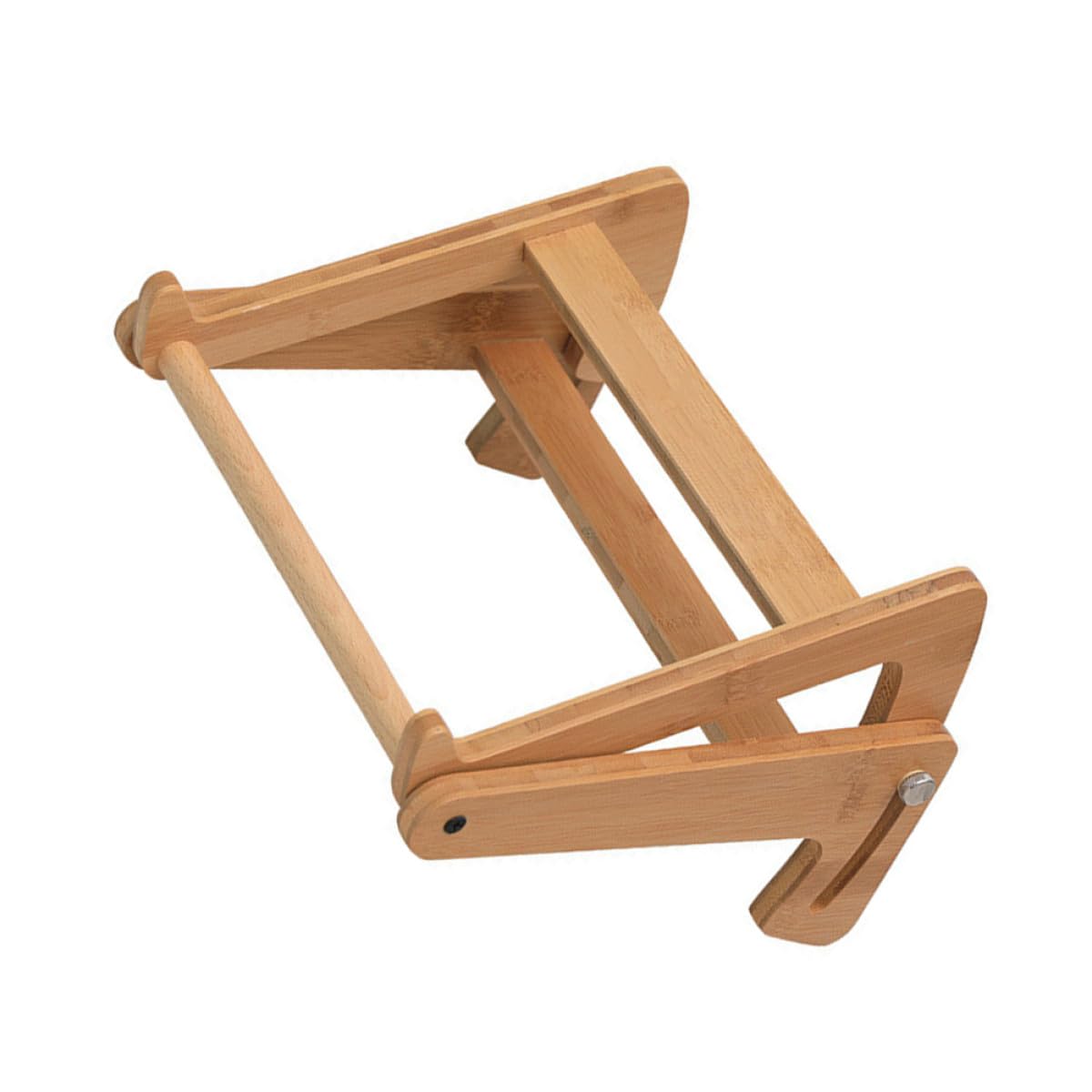 UKCOCO Supporto Laptop in Legno Regolabile Pieghevole per Notebook Stabile e Compatto Porta Computer Multifunzionale per Casa e Ufficio