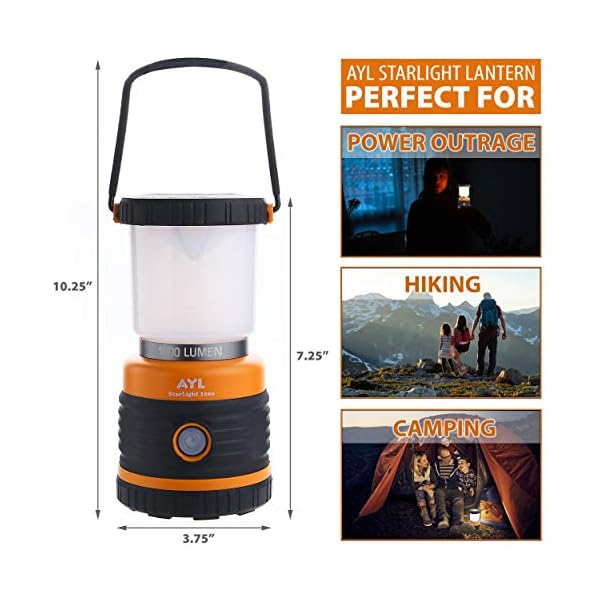 AYL LED Campinglampe - Campinglampe Batterie LED 1800 LM mit 4 Lichtmodi - Campinglampe bei Naturereignissen als… – Bild 4