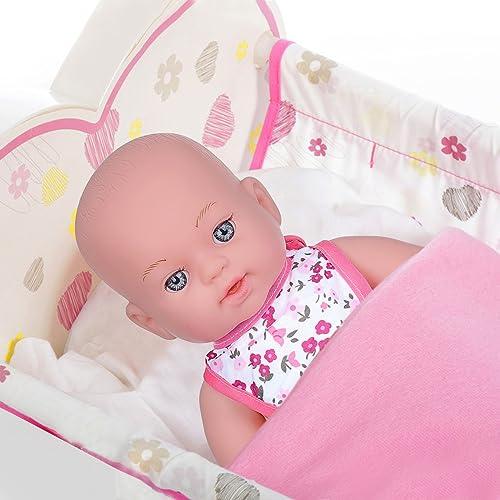 Muñeca bebé de 12 pulgadas con ropa y accesorios miniatura 5