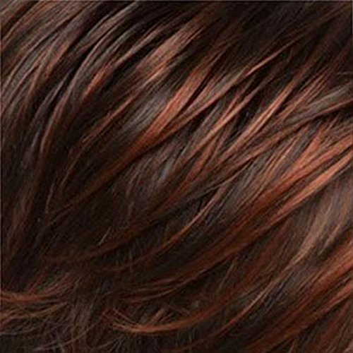 Reese Wig Avg Cap Color RED PEPPER - Noriko Wigs Women's Tousled Bob Synthetic Short Choppy Layers Side Fringe Open Weft