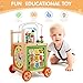 Wooden Activity Cube 6 in 1 Montessori Educational Learning Sensory Toys for 1 Year Old 12-18 Months Boys Girls First Birthday Gifts for Baby Toddler Toys Age 1-2 Bead Maze Shape Sorter Abacus