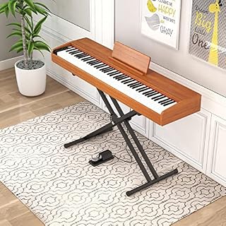 88 Touches Pondérées Clavier Piano Piano Numérique Instrument De Musique Piano Avec Support De Clavier Avec Connexion Bluetooth Pédale De Sustain for Les Cadeaux D’anniversaire De Vacances (Color : B - Les Beatles, Paul McCartney, John Lennon, RIngo Starr, George Harrison 88 Touches Pondérées Clavier Piano Piano Numérique Instrument De Musique Piano Avec Support De Clavier Avec Connexion Bluetooth Pédale De Sustain for Les Cadeaux D'anniversaire De Vacances (Color : B – Image 2