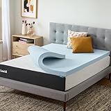 Lucid 3 Inch Memory Foam Mattress Topper, Twin XL Size – Cooling Gel Bed Topper – Preassure-Relieving Deep Plush Feel – Ventilated Breathable Design – CertiPur Certified - Dorm Room Essentials