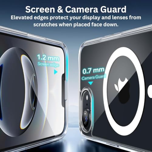 Image of Back Case Cover for Apple iPhone 16e | Mag-Safe Compatible | Camera Protection | Transparent Mobile Phone Case Cover for Apple i Phone 16e / i Phone 16 e | PC & TPU Transparent Back Cover