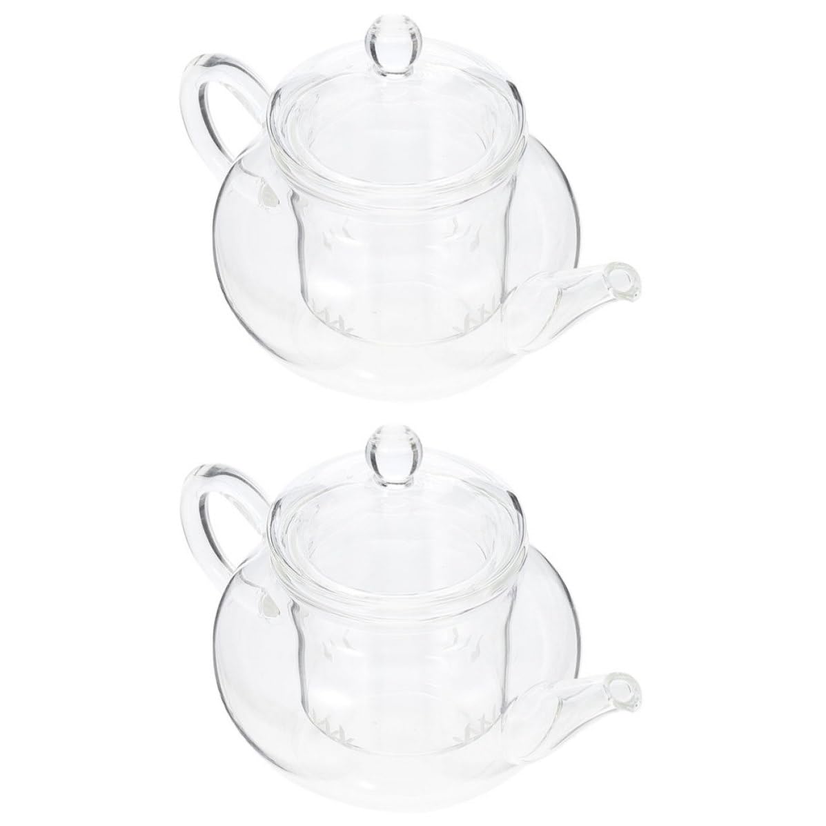 Théière en verre pour infusion de thé au bureau | Set de 2 pièces de 250ml
